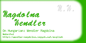 magdolna wendler business card